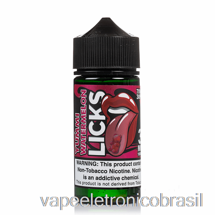 Vape Recarregável Yummi Watermelon Punch - Licks Roll Upz - 100ml 3mg